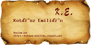 Kotász Emilián névjegykártya